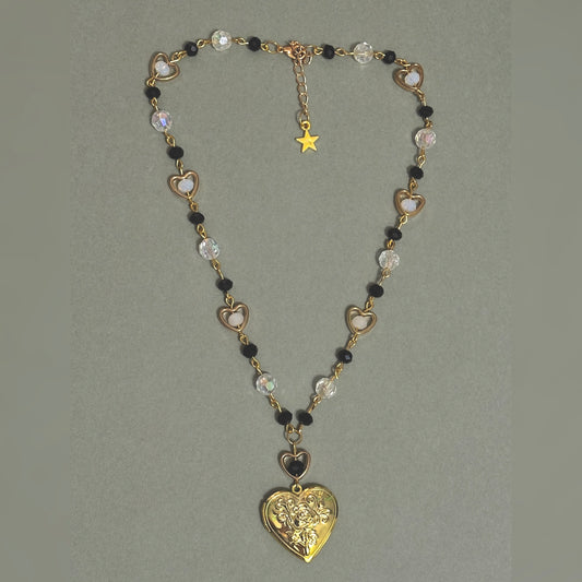 Shadow and light locket necklace