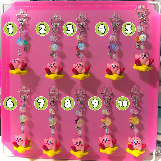 Kirby beaded keychains