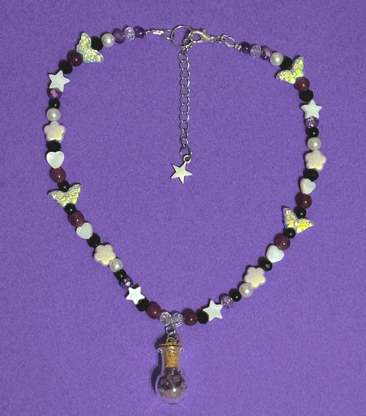 The amethyst bottle necklace