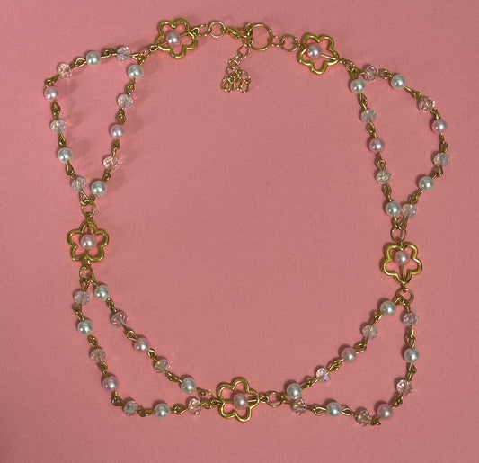 The pink blossom choker