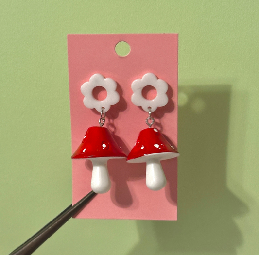 Mushroom earrings