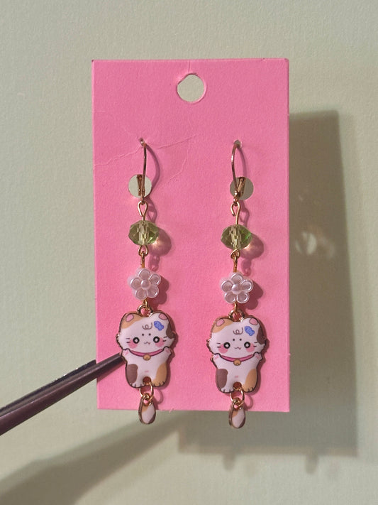 Blossoming kitties earrings