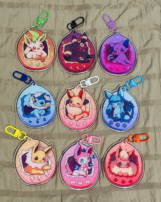 Eeveelution acrylic keychains