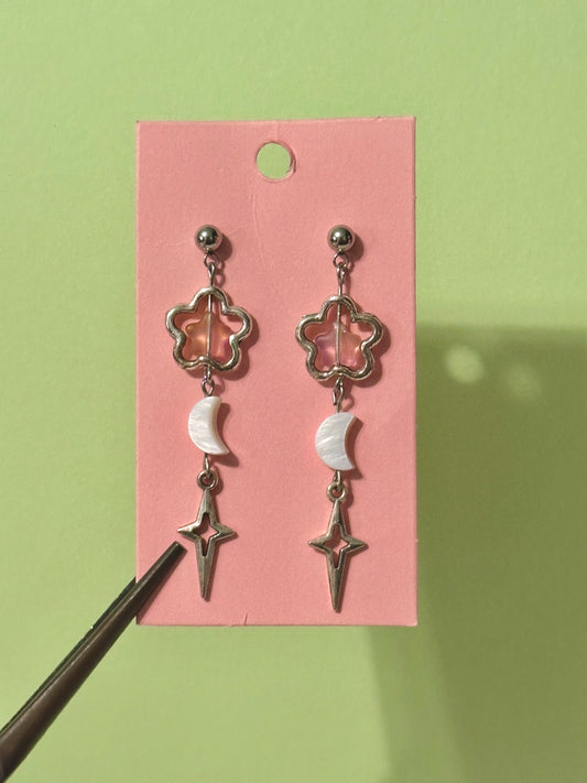 Cosmic star earrings