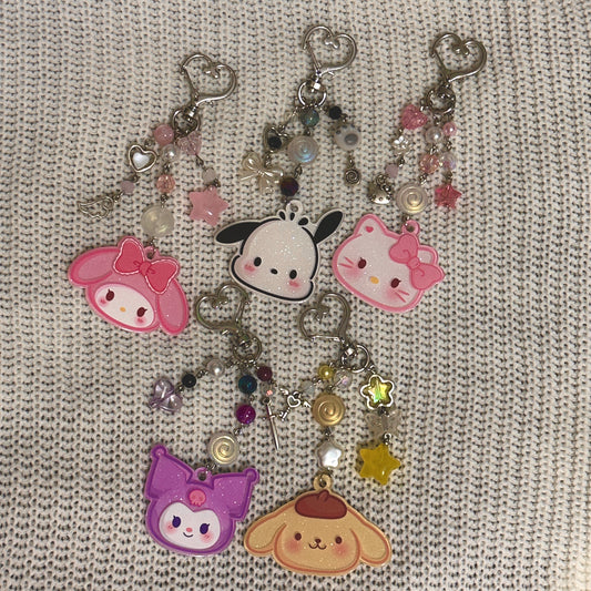 SILVER Sanrio beaded keychains