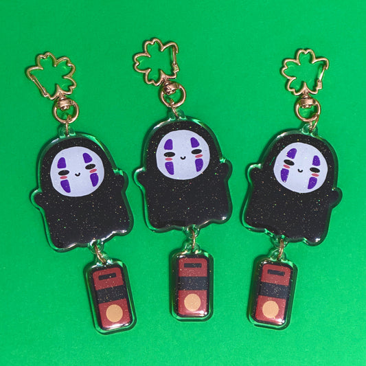 GOLD no face dangly acrylic keychains
